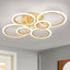 Lámpara LED empotrado 6 anillos dorados sala cocina