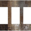 Placa interruptor decorativa 3 bandas marrón gris/blanco