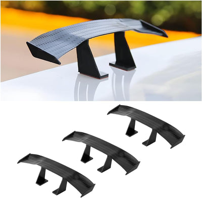 3 Pzas Alerón Trasero 6.5pulg Fibra Carbono Accesorio Auto
