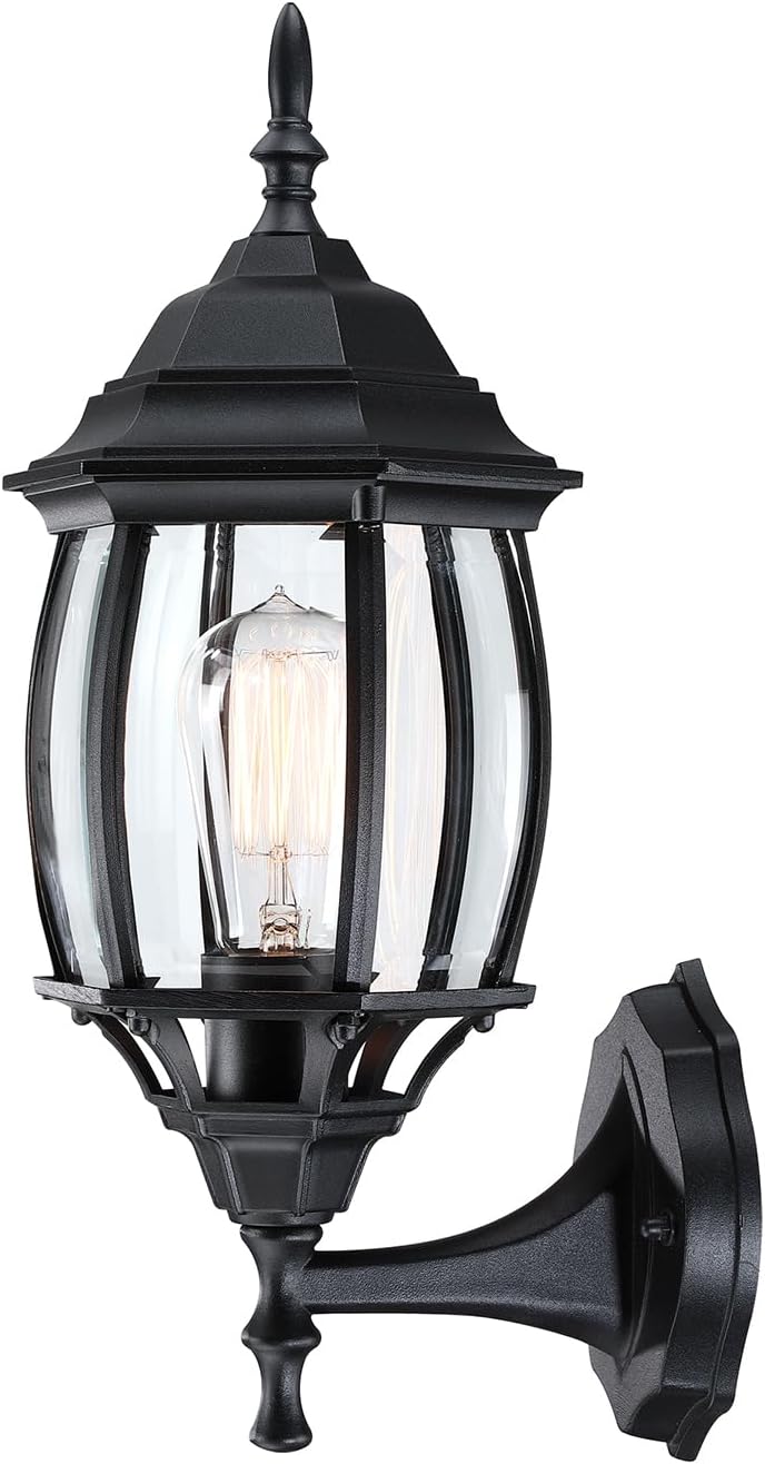 Lámpara exterior 16.8pulg metal vidrio E26 base