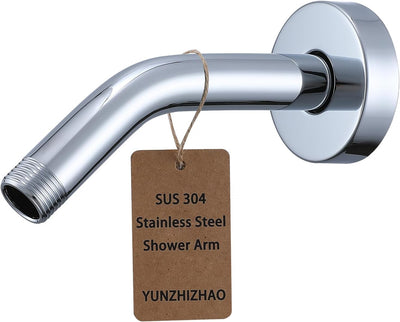 Brazo ducha acero inox 304 6pulg ajuste universal