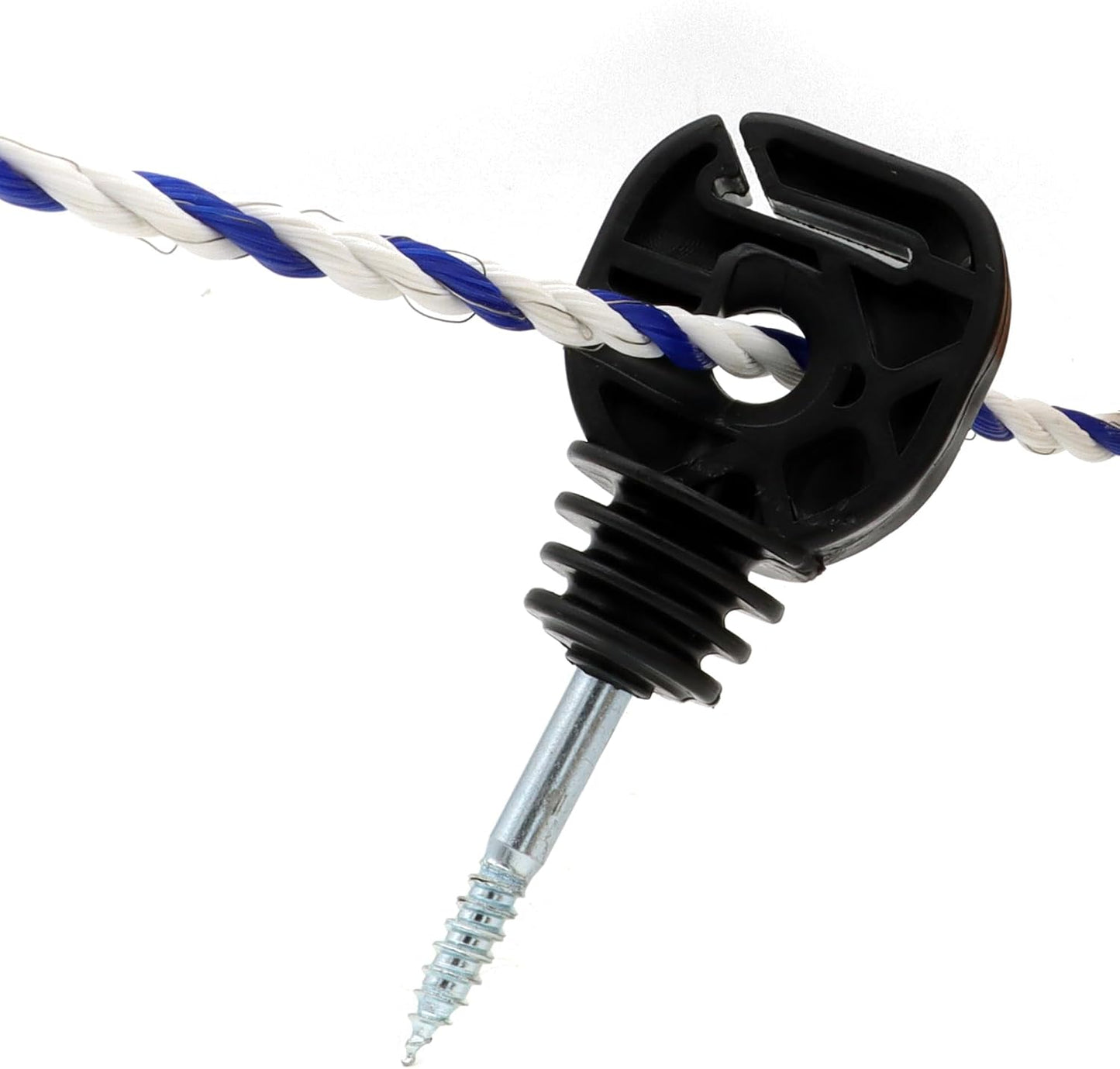 100 Aisladores Eléctricos Valla Negro con Herramienta