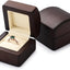 Caja anillo compromiso madera maciza beige