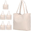 6 Bolsas Lona Resistentes 17x14" Asas Refuerzo Reutiliz.