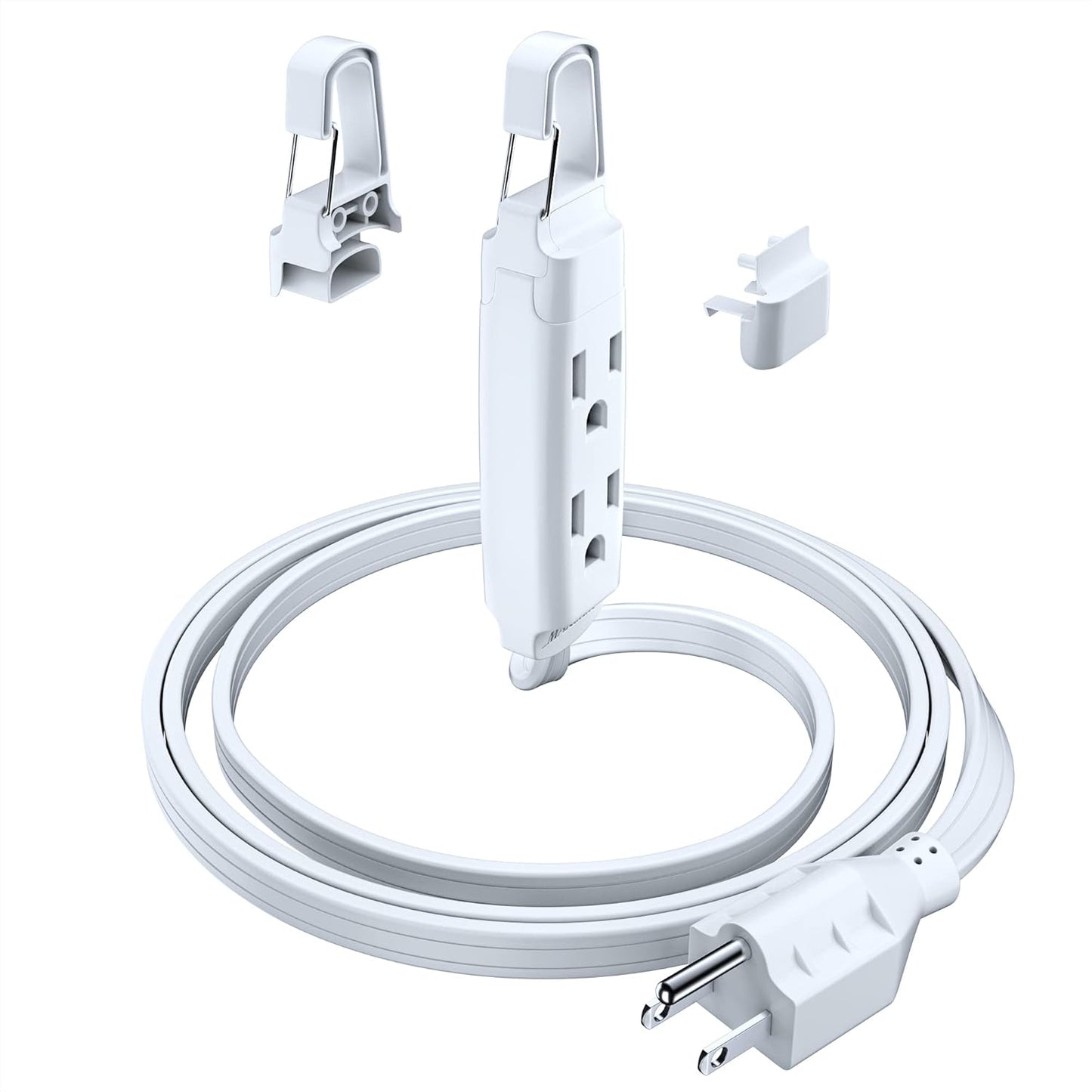 Cable extensión 3 tomas 4ft enchufe 90° colgar fácil