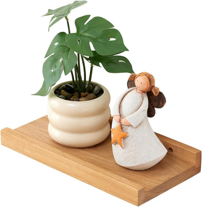 Estantes flotantes roble 12" para pared sala dormitorio