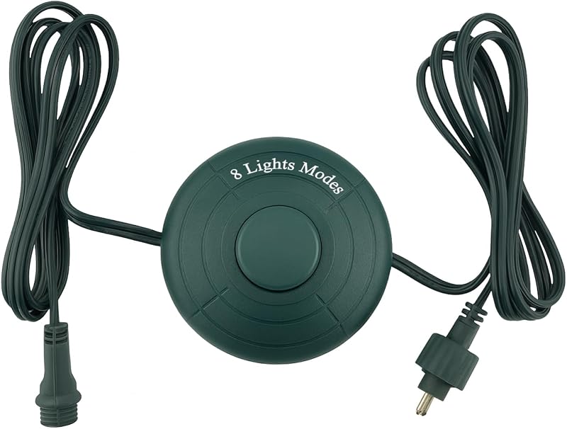 Cable alimentación 6ft 8 modos luz navidad impermeable