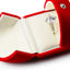 Caja terciopelo rojo para anillo compromiso boda
