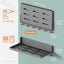 Estante plegable metal 6 ganchos negro 11.8"