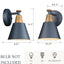 Aplique pared 1 luz metal martillado para espejo dormitorio