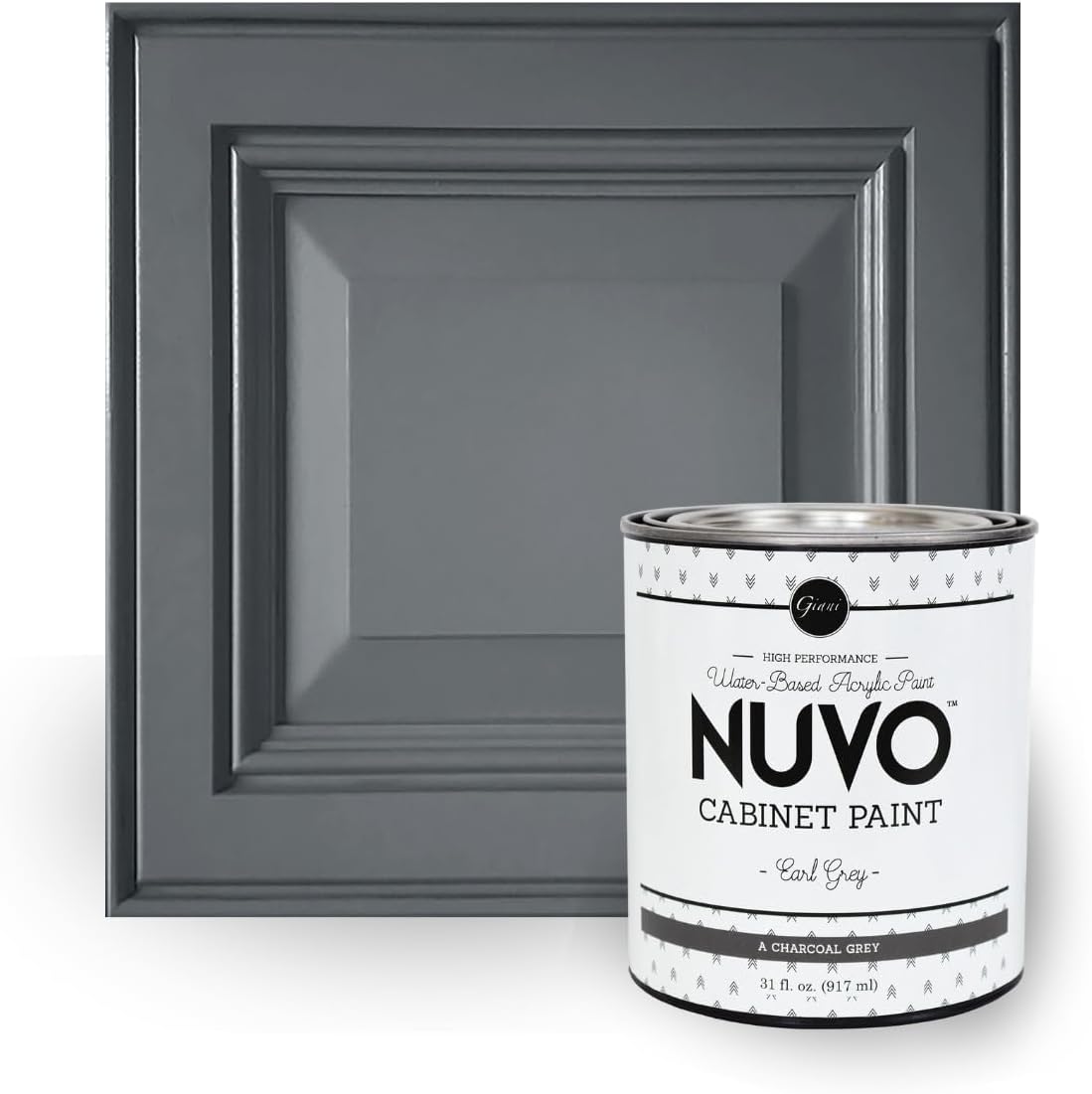 Pintura para gabinetes gris Earl Grey cuarto de galón