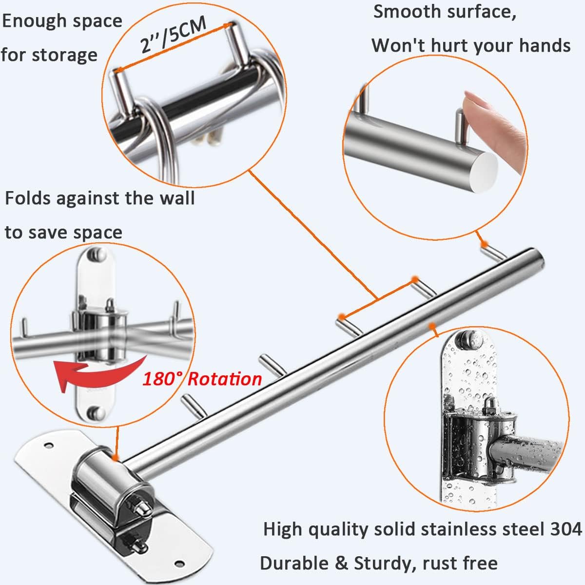 Percha ropa colgante pared ganchos valet