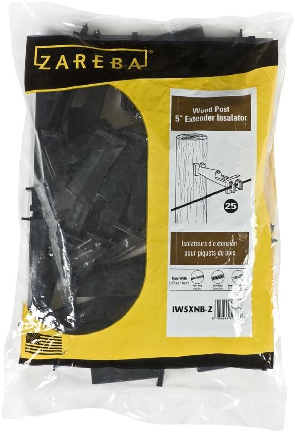 Aislador extensor clavo 5" 25uds color negro