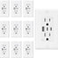 Tomacorrientes USB 15A con 3 puertos USB y USB C