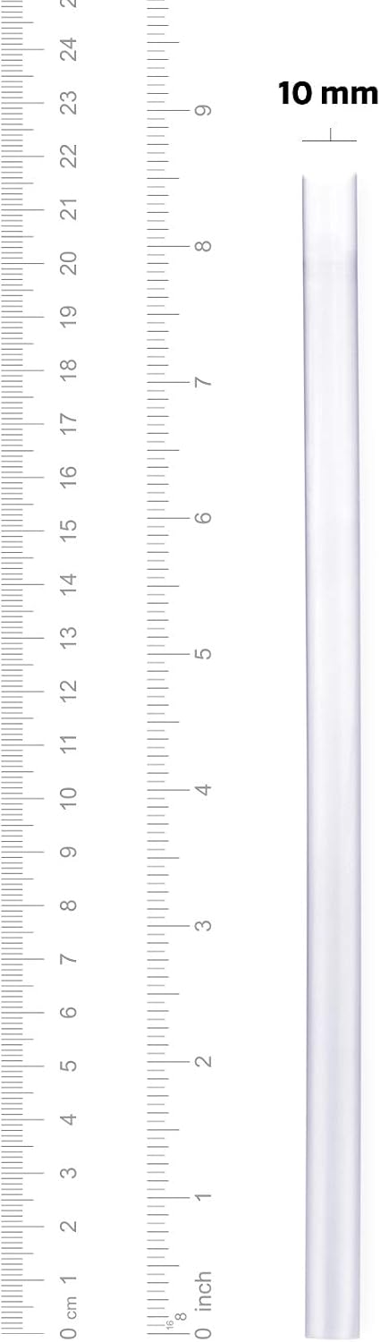 100 Pajitas Jumbo Plástico Transparente para Batidos