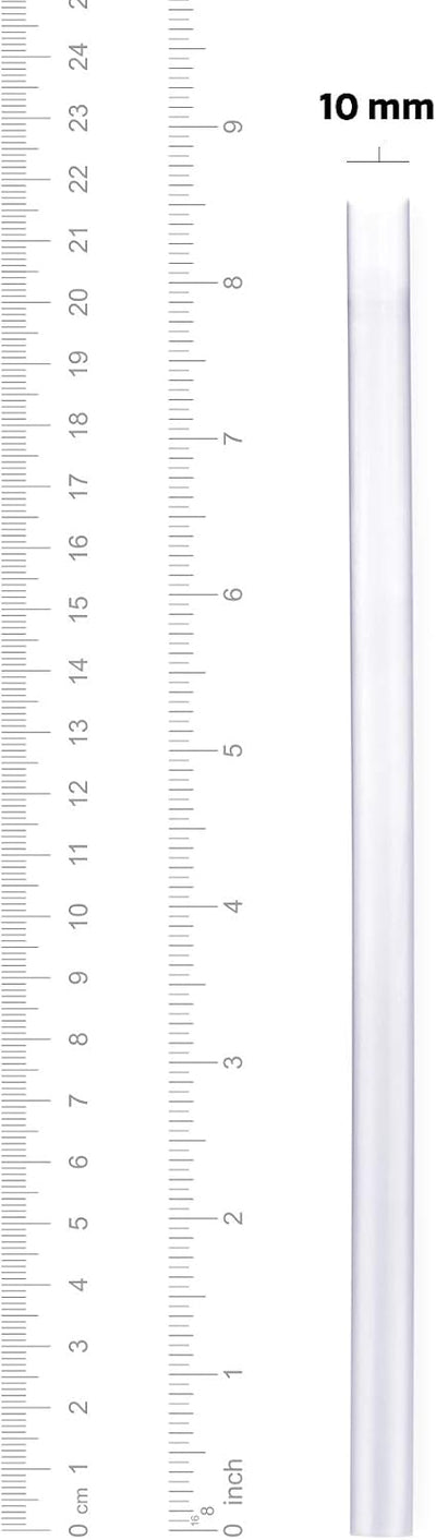 100 Pajitas Jumbo Plástico Transparente para Batidos