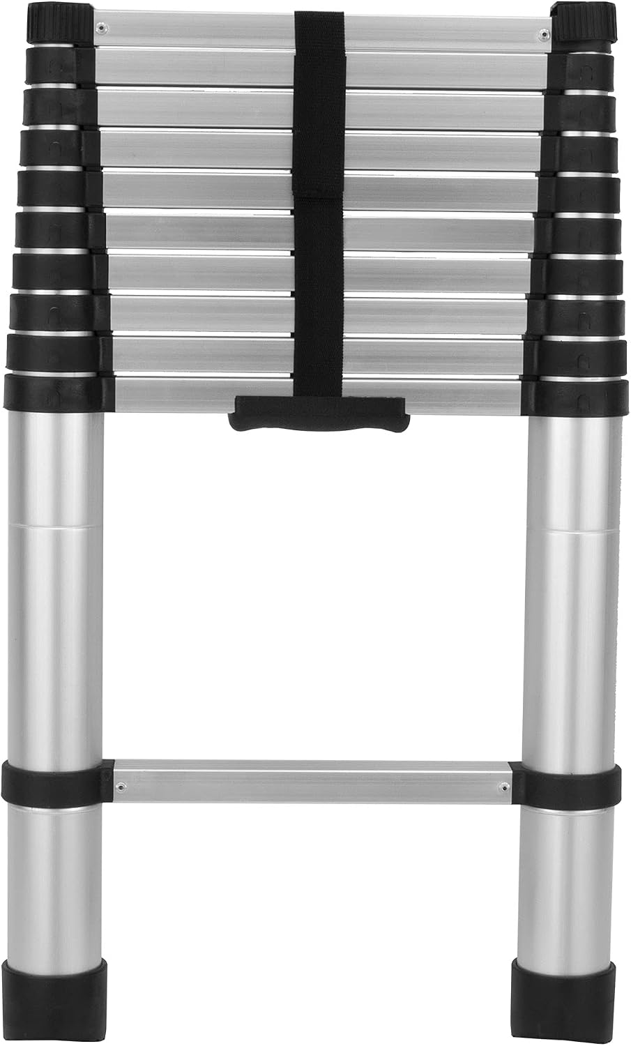 Escalera telescópica aluminio RV plegable 10.5f plateada