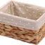 Cesta mimbre rectangular organizador manualidades