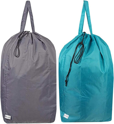 Bolsa lavandería nailon resistente asas cierre cordón viaje
