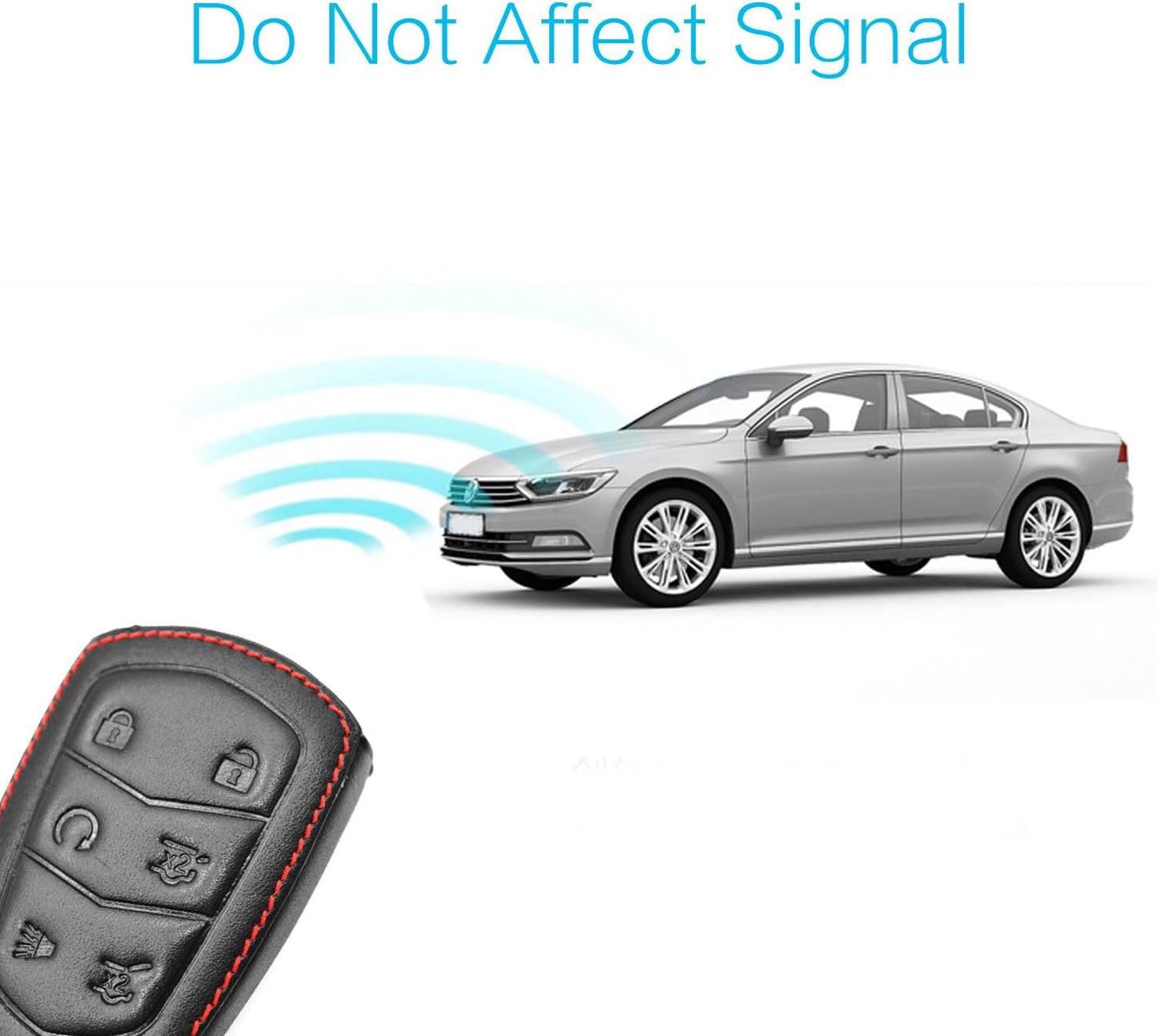 Funda llavero cuero 6 botones comp Cadillac SRX CT6
