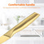 Cuchillos Pelar Acero Inox 4pulg Mango Ergonómico Dorado