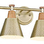 Lámpara baño latón 6 luces oro cepillado 45pulg