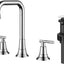 Grifo baño 3 agujeros cromo pulido para lavabo 8" RV