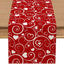 Camino mesa rojo corazón arabesco 13x72pulg