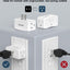 Adaptador 2 clavijas a 3 clavijas extensor pared con 3 salidas CA