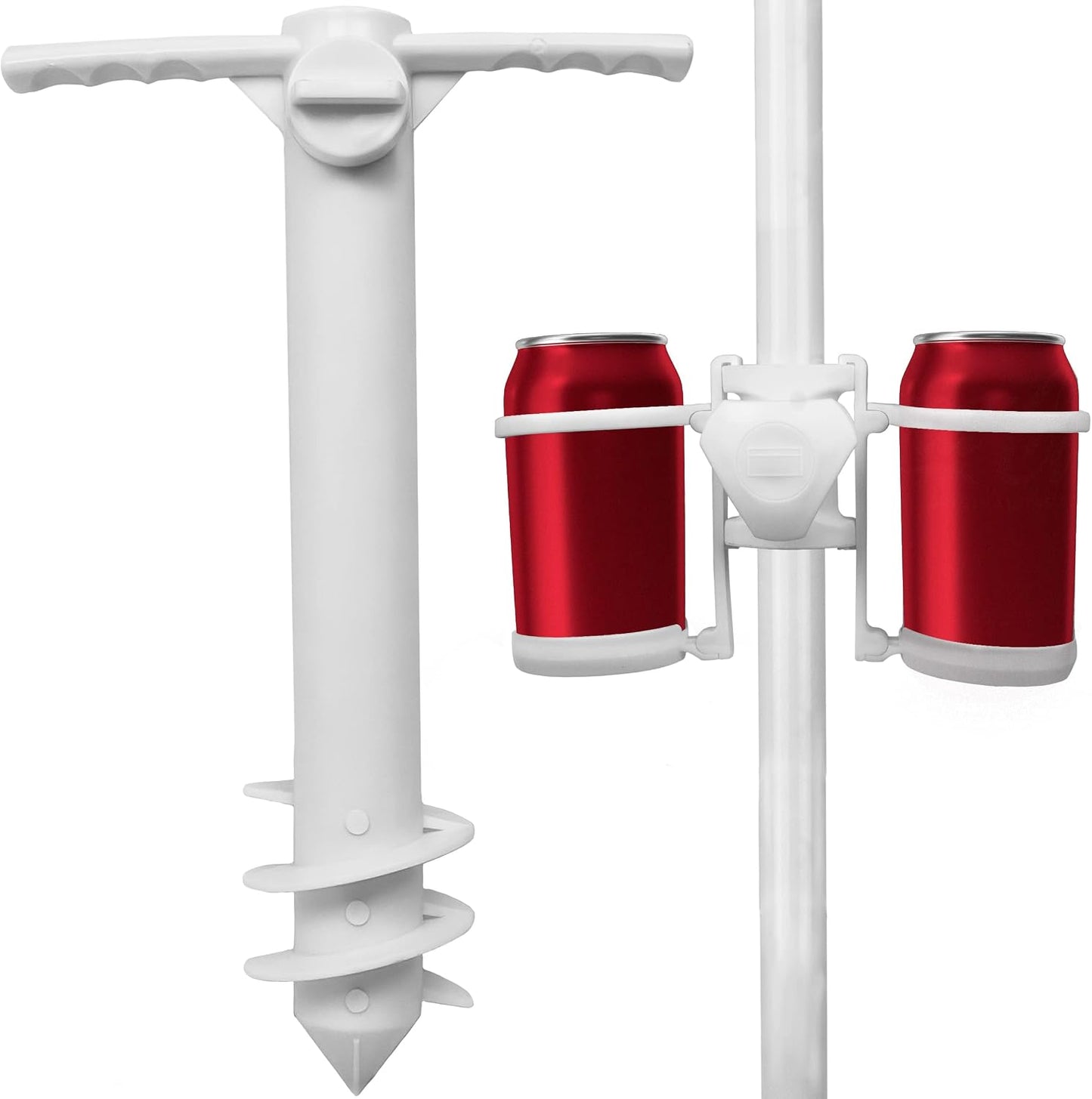 Set anclaje portavasos soporte poste 1.6" viento fuerte