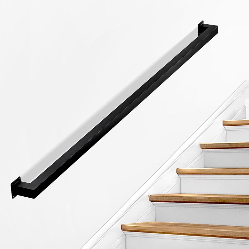 Barandilla escalera pasamanos metal negro hierro forjado