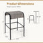 2 Taburetes Bar 30" Asiento Tela Marco Metal Resistente