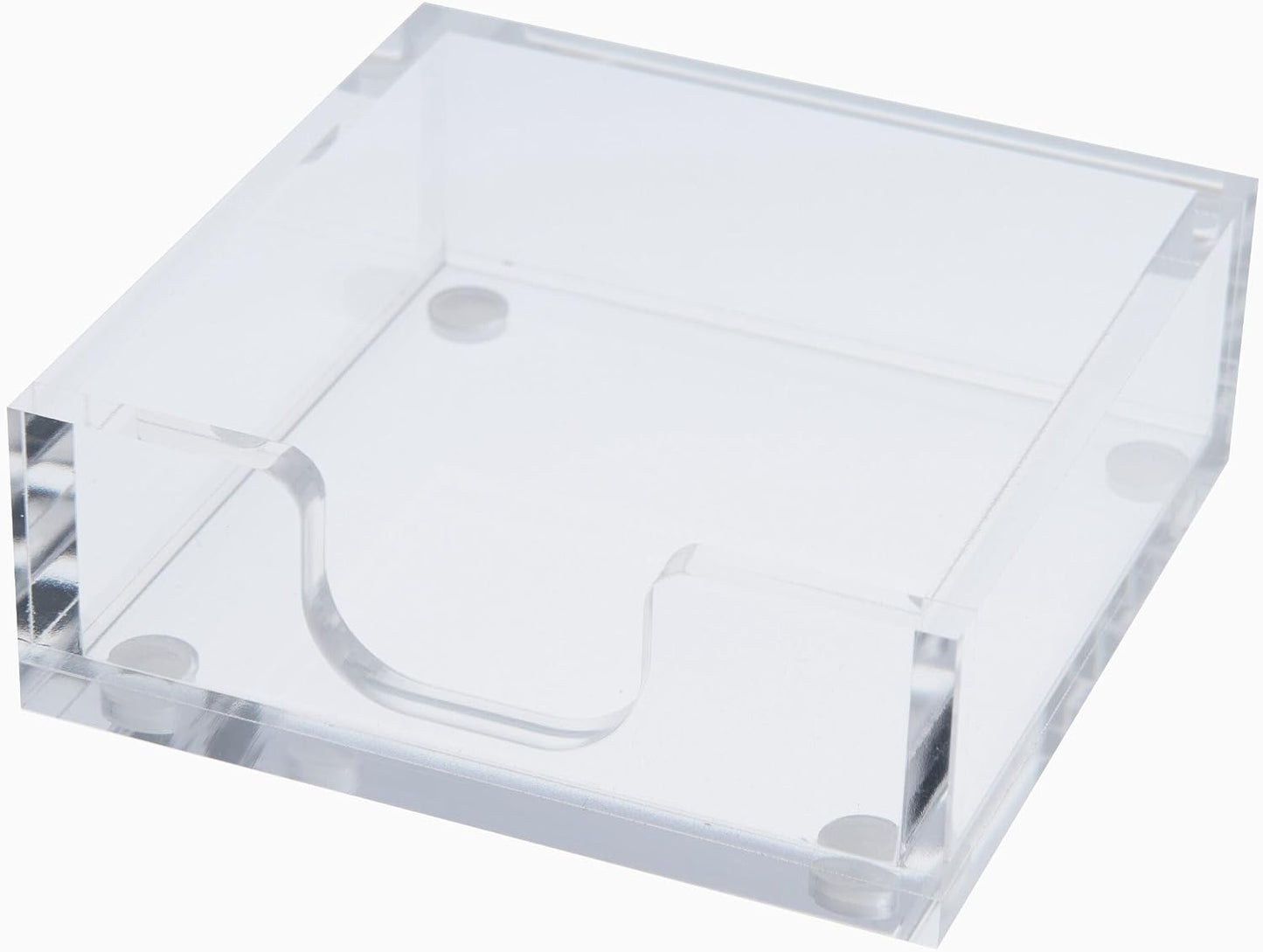 Soporte adhesivo acrílico transparente 3.5x3.5x1.3