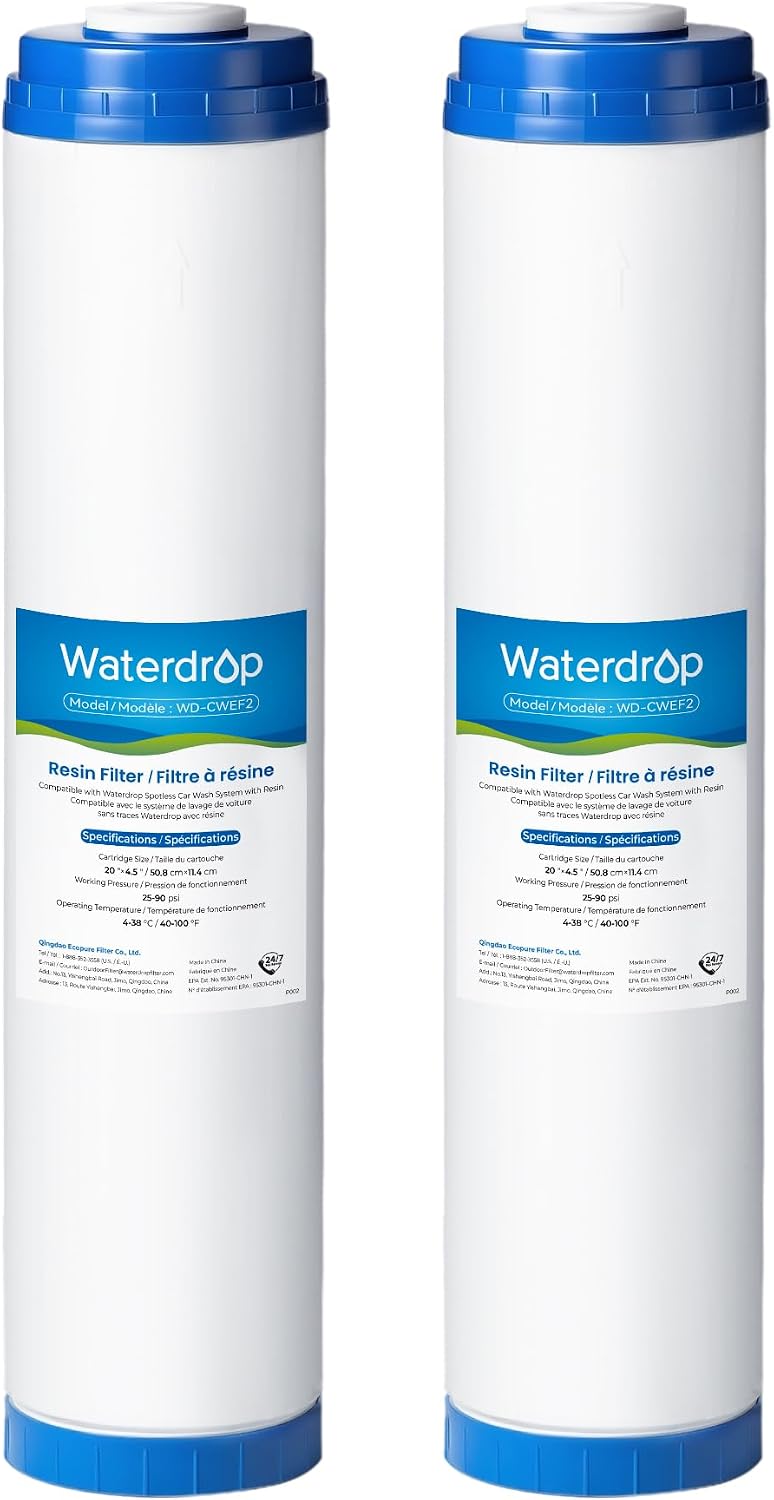 Filtro agua lavado auto sin manchas resina wd-cwe2
