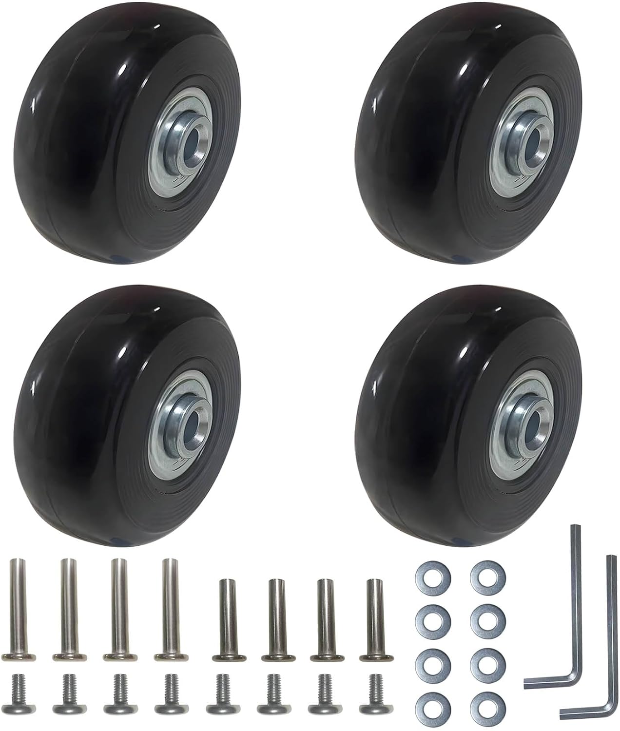 Set 4 ruedas equipaje 1.969pulg x 0.709pulg kit reparación