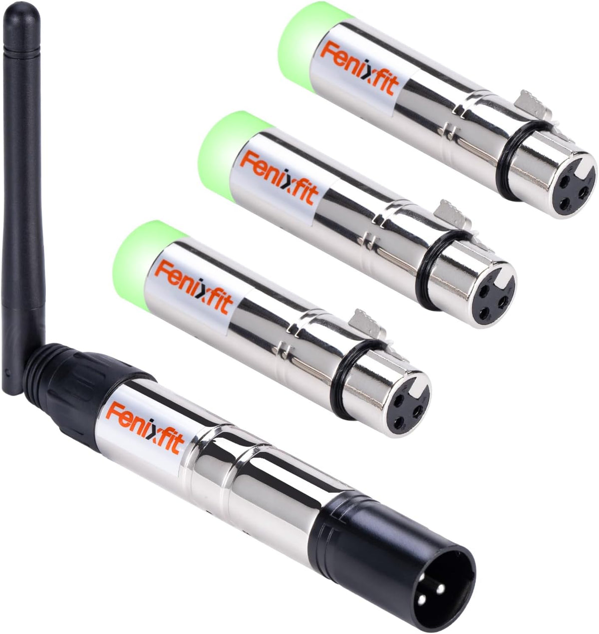 Transmisor DMX512 inalámbrico 2.4G con 3 receptores rango largo