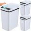 3 Cubos Basura Automáticos Sensor Movimiento 3gal Blanco