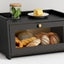 Panera negra madera vintage para encimera cocina
