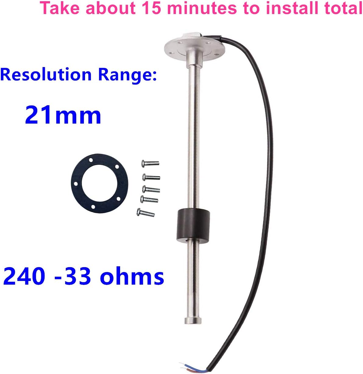 Sensor nivel combustible tanque 17" barco coche RV
