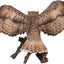 Estatua búho águila en rama alas hacia fuera