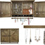 Soporte joyas rústico madera para collares aretes pulseras