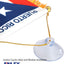 Bandera colgante Puerto Rico 4x6pulg para espejo automóvil
