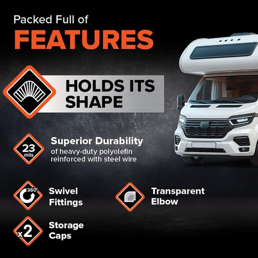 Kit manguera alcantarillado 15ft autocaravana codo
