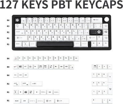 Juego teclas PBT Cherry 127 teclas ANSI diseño sublimado
