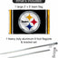 Kit soporte y mástil bandera Pittsburgh Steelers