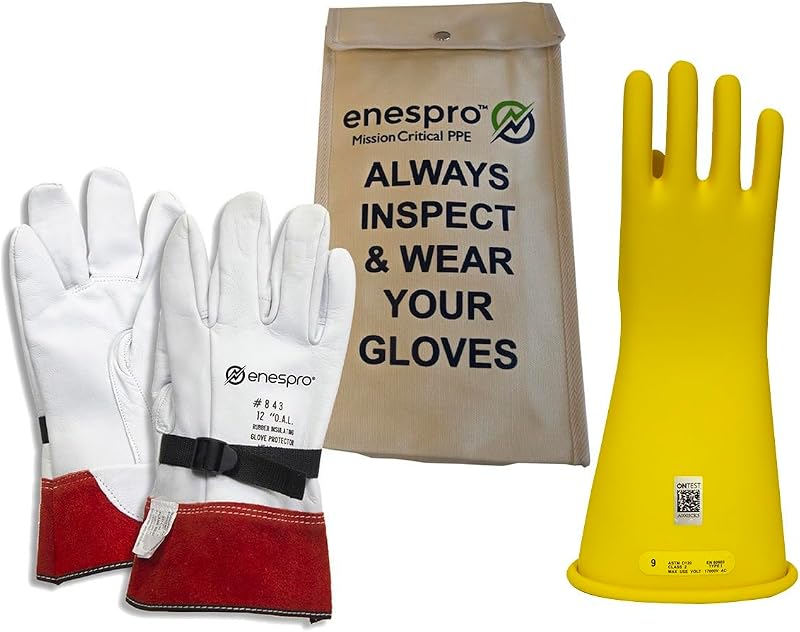 Guantes aislantes caucho clase 2 amarillo 12v