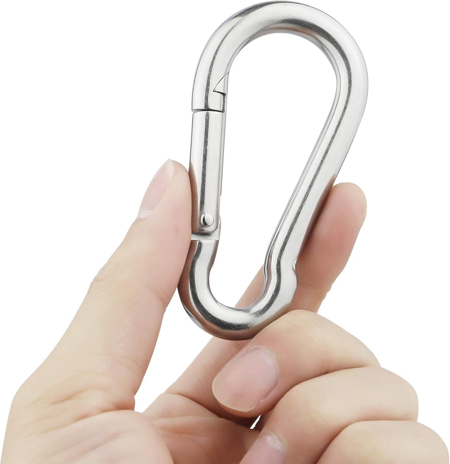 30 Mosquetones Acero Inox 304 1.97" para Campamento