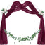 1 Panel Cortina Gasa Transparente Burdeos 29x19pies Decoración Boda