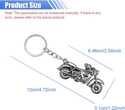 Llavero motocicleta metal 3D soporte llaves plateado