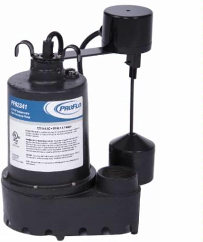 Bomba sumergible hierro fundido 3/10 HP interruptor vertical